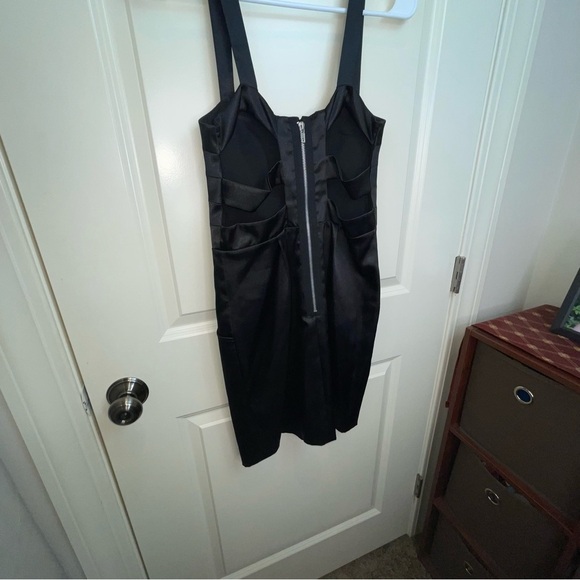 Hailey Logan by Adrianna Papell Black Satin Cut Out Mini Dress - Picture 8 of 16